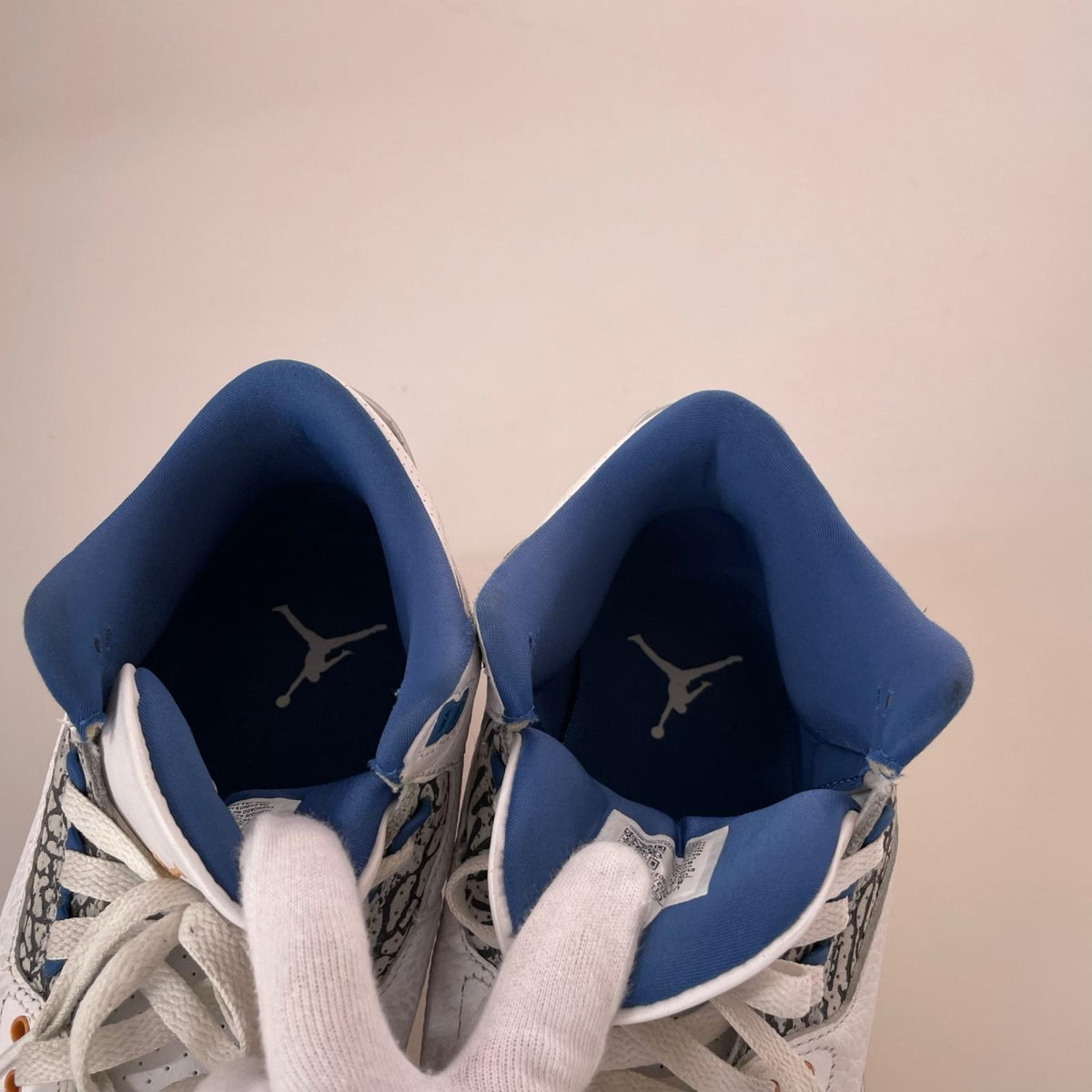 スニーカー AIR JORDAN 3 RETRO WIZARDS TRUE BLUE 26.5cm (US8 1/2 UK8 EU43) ホワイト