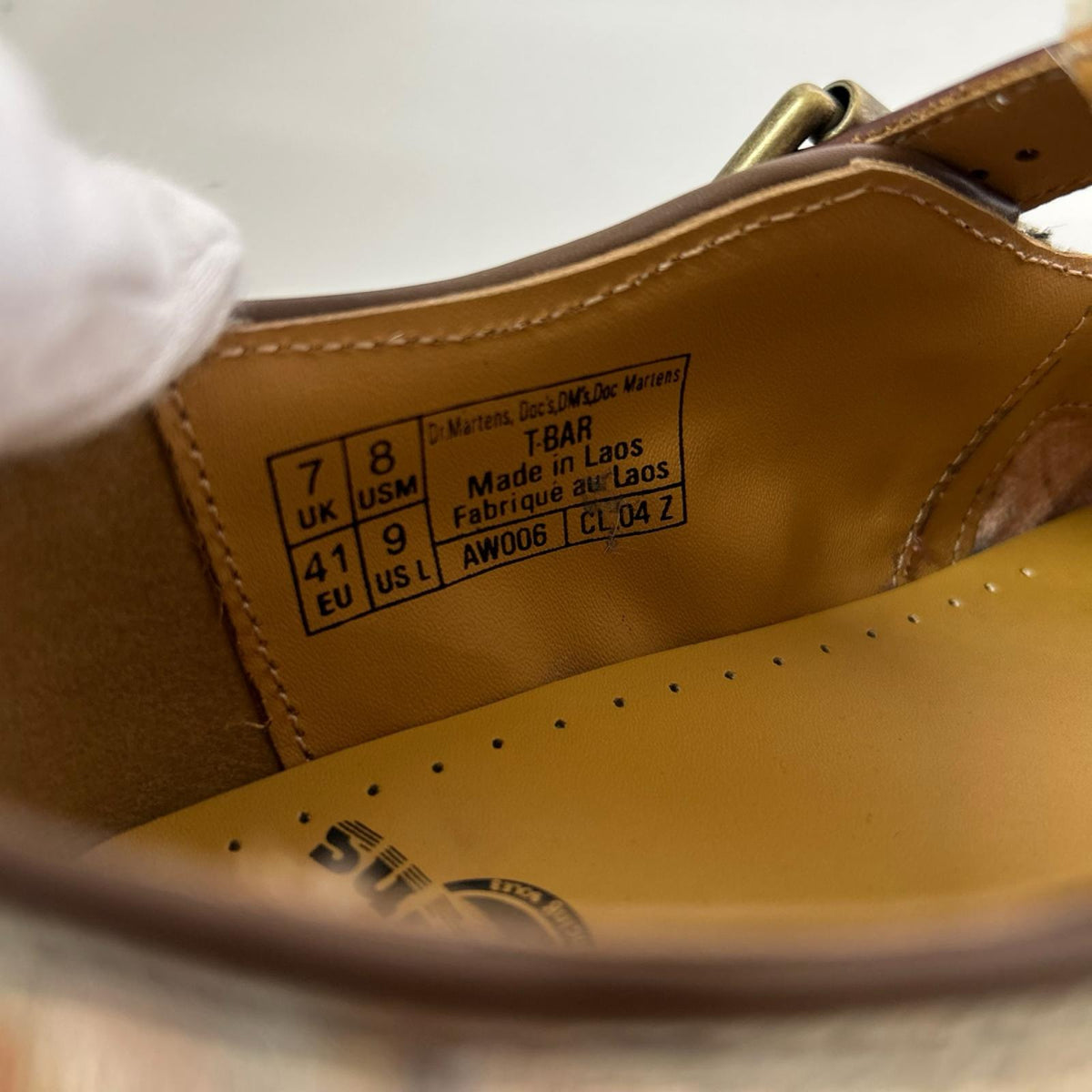 シューズ T-BAR Shoe ﾍｱｵﾝﾚｻﾞｰ ﾊﾗｺ UK7 マルチカラー