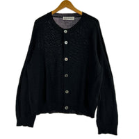 カーディガン Linen Wool True Cardigan SIZE:48 BLACK 46 ブラック