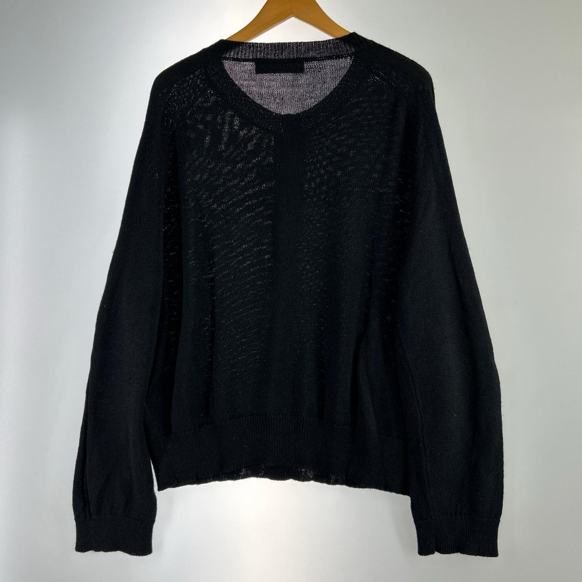 カーディガン Linen Wool True Cardigan SIZE:48 BLACK 46 ブラック