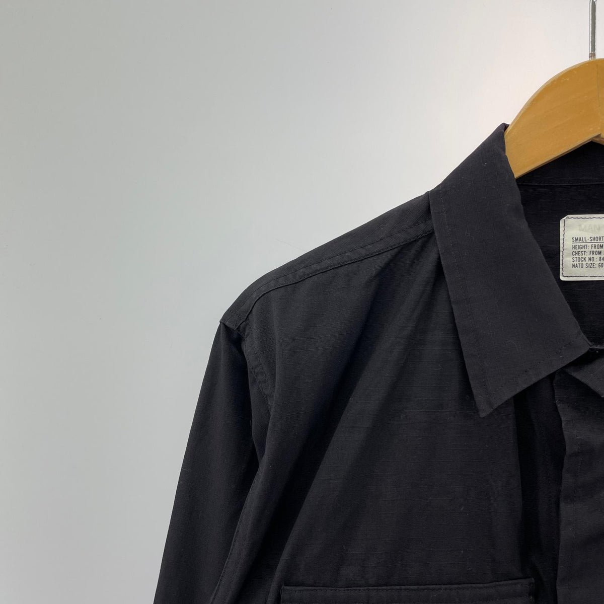 ジャケット US.ARMY 97年会計 BDU JACKET 黒 (S-S) S ブラック