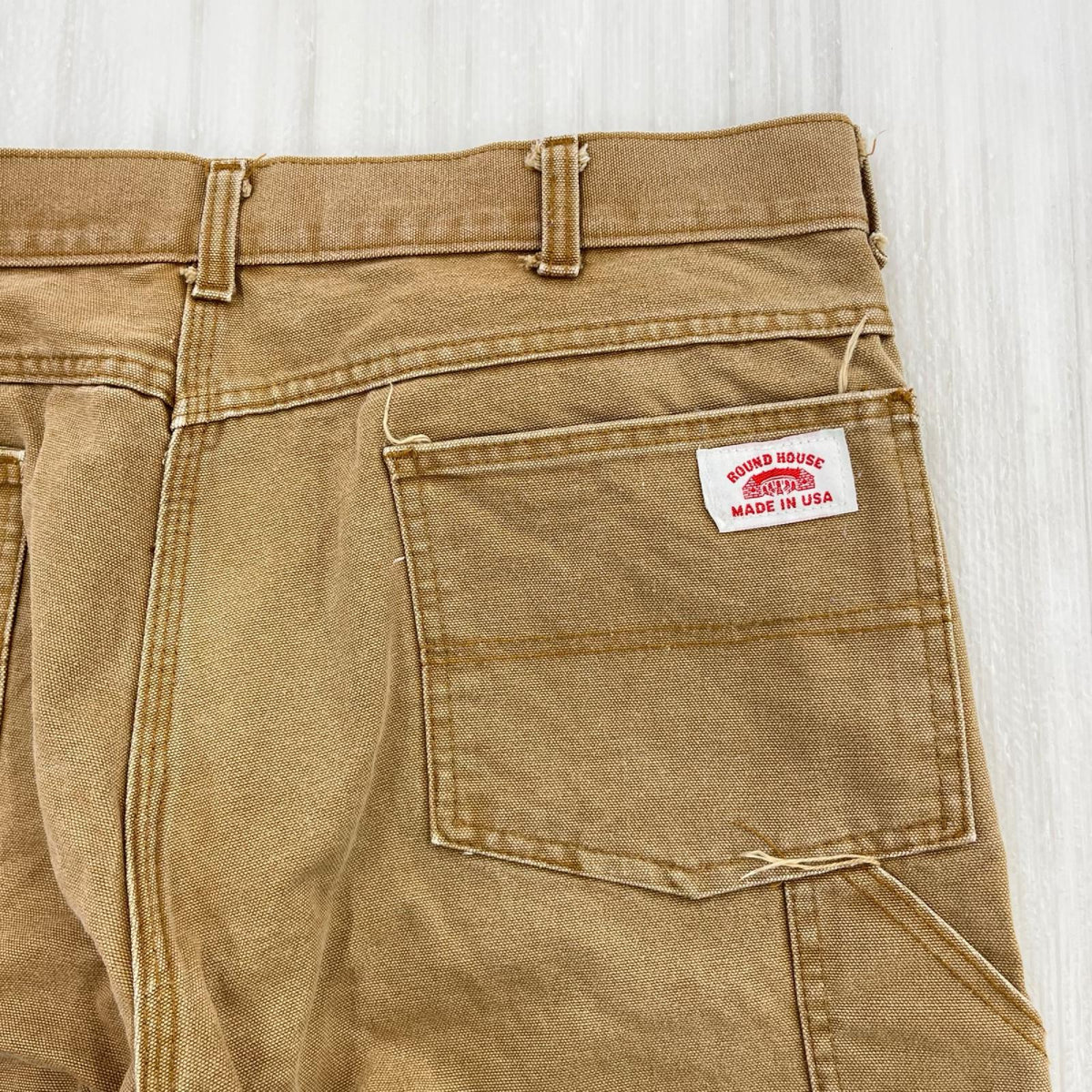 パンツ ROUND HOUSE ﾀﾞﾌﾞﾙﾆｰ ﾜｰｸﾊﾟﾝﾂ LOT2202 茶 (36×32) ブラウン