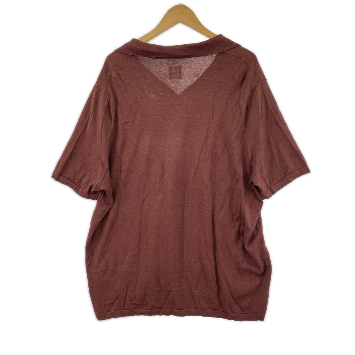 半袖Ｔシャツ BISOWN SILK COTTON SKIPPER KNIT / MAROON ブラウン