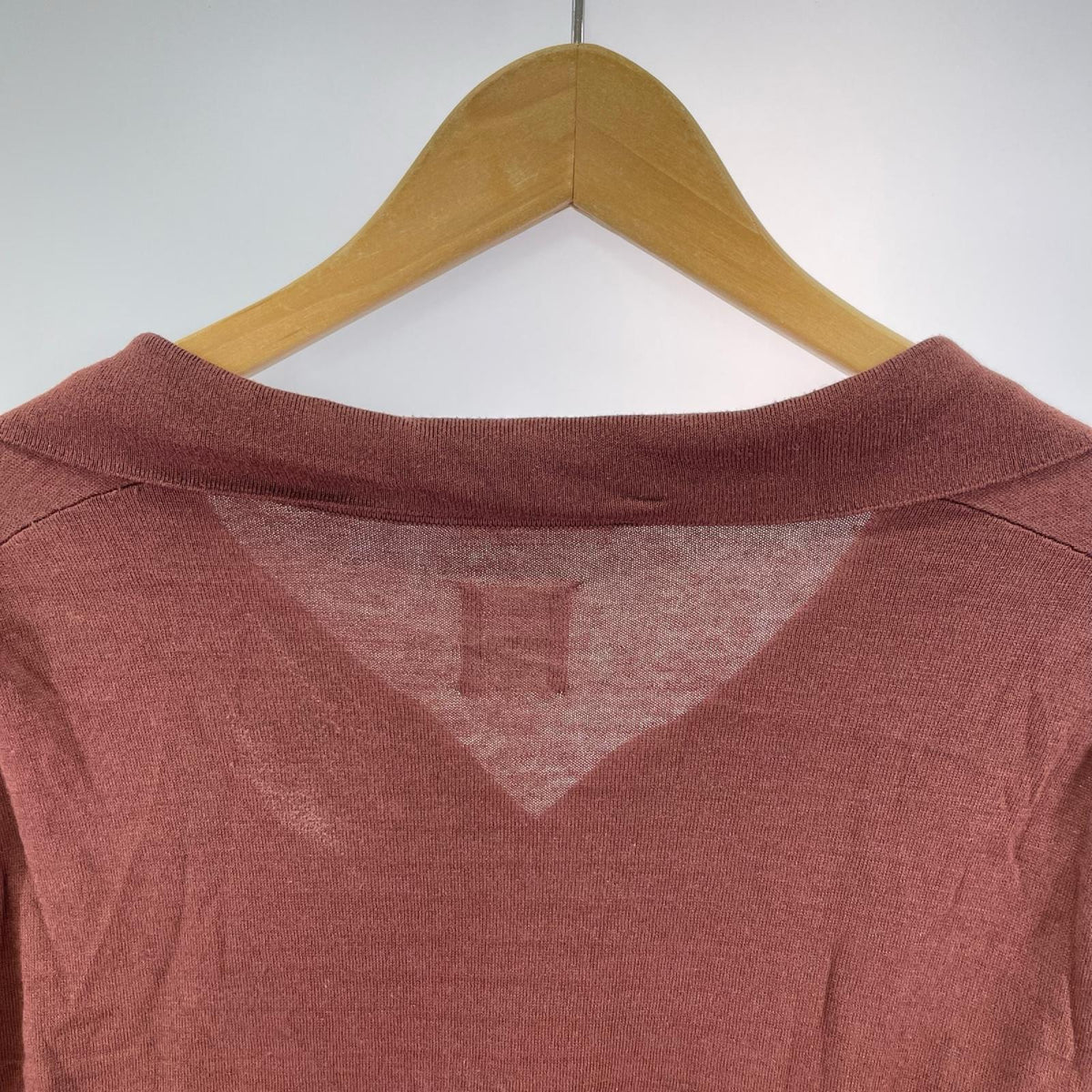 半袖Ｔシャツ BISOWN SILK COTTON SKIPPER KNIT / MAROON ブラウン