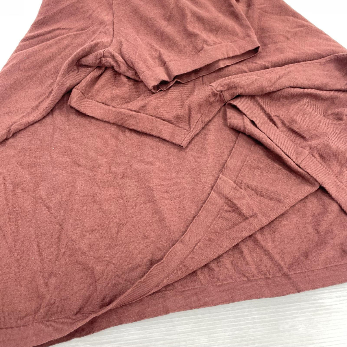 半袖Ｔシャツ BISOWN SILK COTTON SKIPPER KNIT / MAROON ブラウン