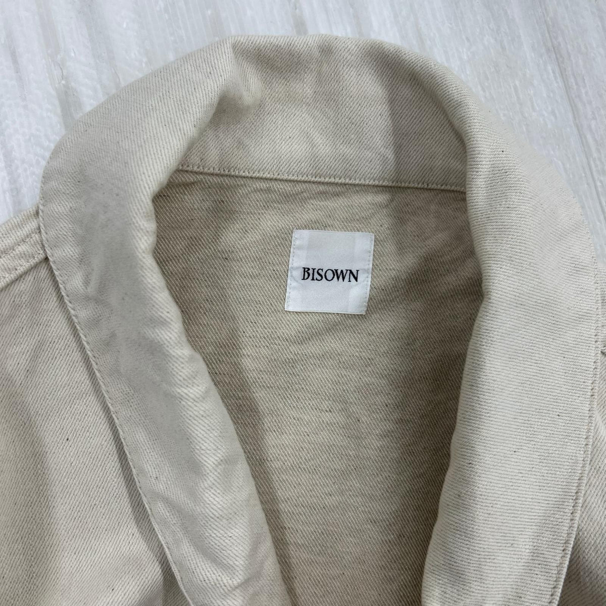 ジャケット BISOWN USN SHAWL COVERALL ﾍﾞｰｼﾞｭ (4) 4 ベージュ