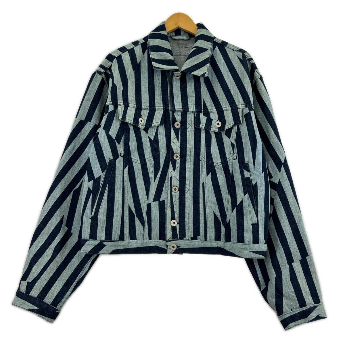デニムジャケット Dazzle Stripe Trucker Denim Jacket-M M ブルー