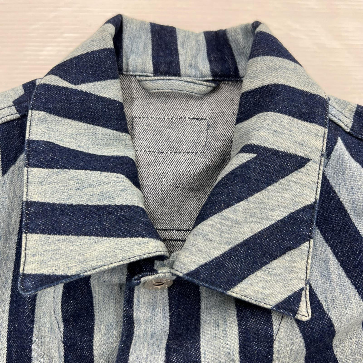 デニムジャケット Dazzle Stripe Trucker Denim Jacket-M M ブルー