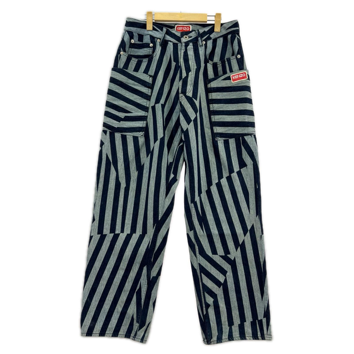 デニムパンツ KENZO Dazzle Stripe Cargo Denim Pants 29 29 ブルー