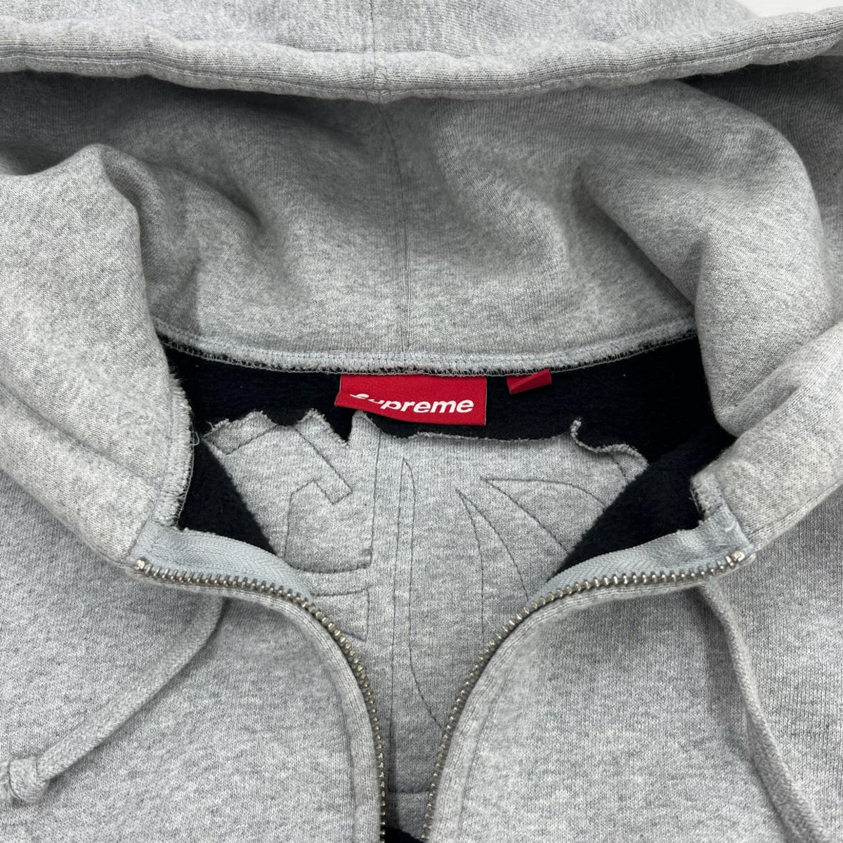 パーカー Supreme Cut Out Zip Up Hooded-L L グレー