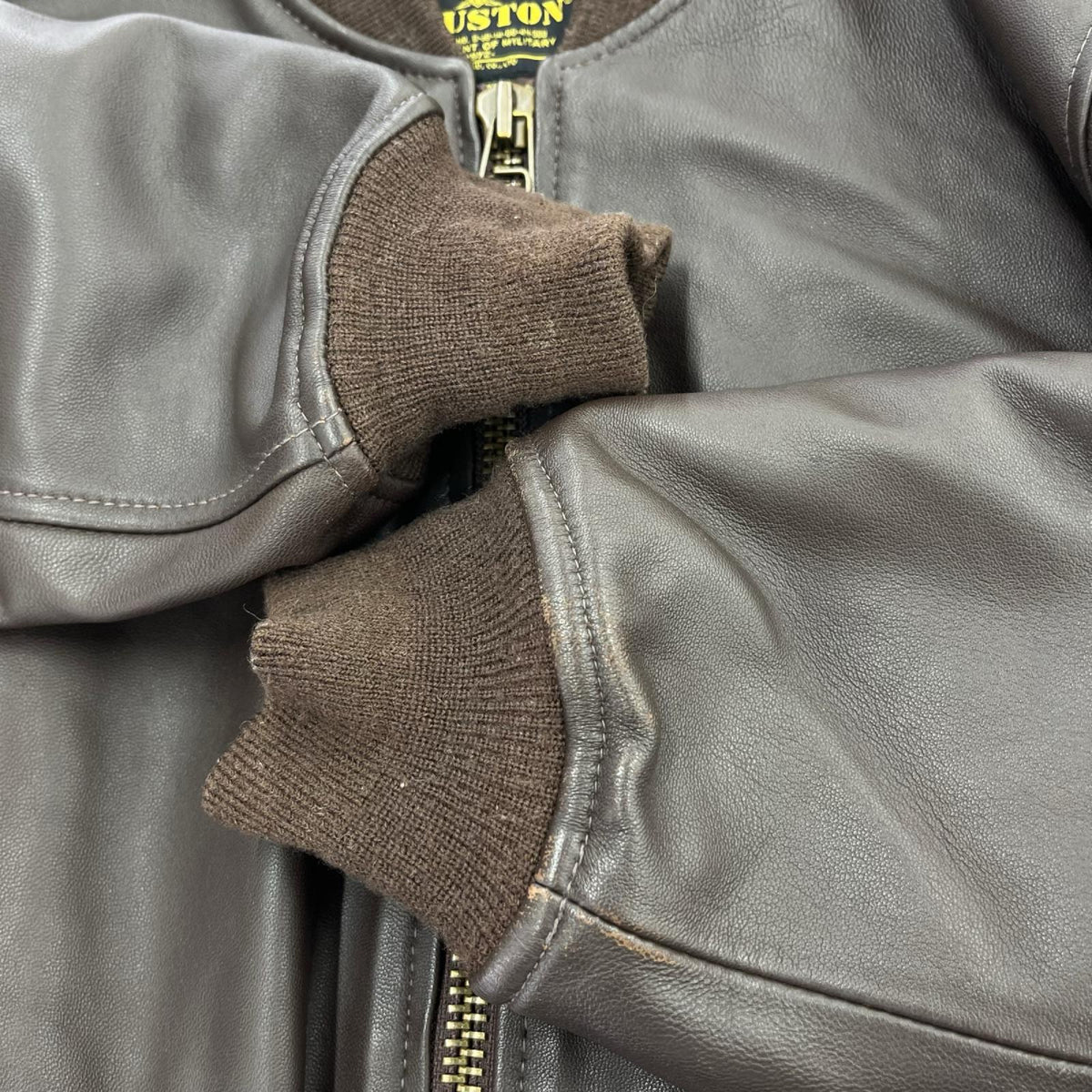 ジャケット SHEEP LEATHER MA-1 茶 L L ブラウン