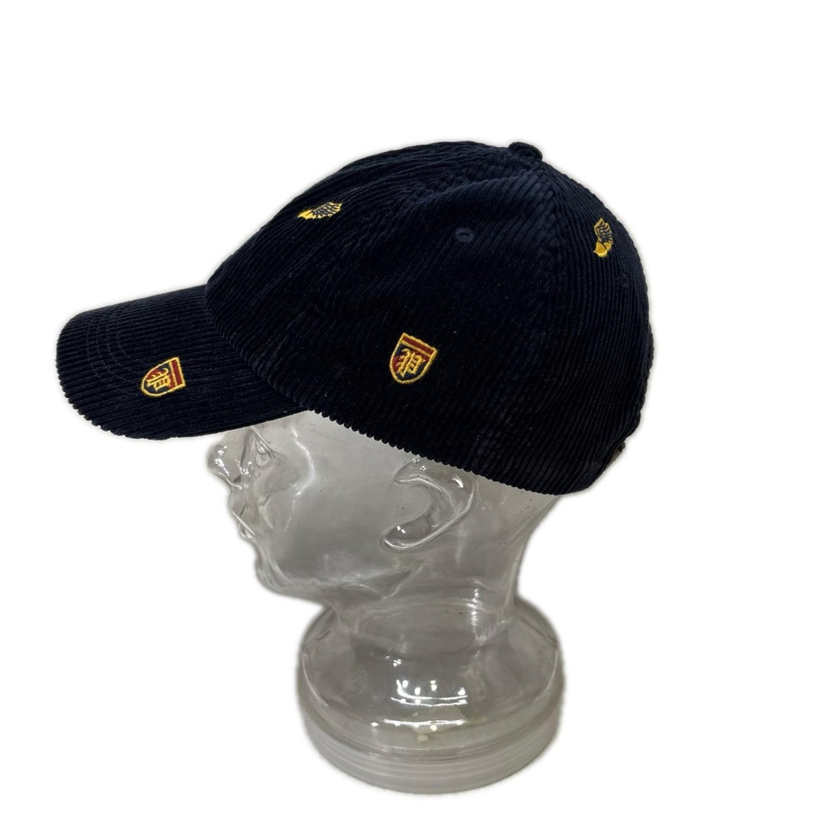 キャップ embroidered corduroy ball cap ネイビー