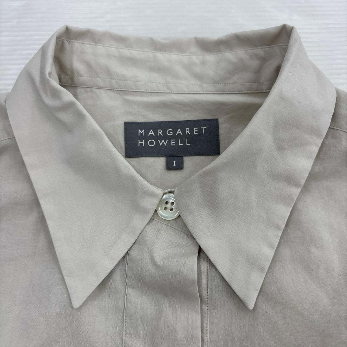 半袖シャツ WASHED COTTON 1 ベージュ