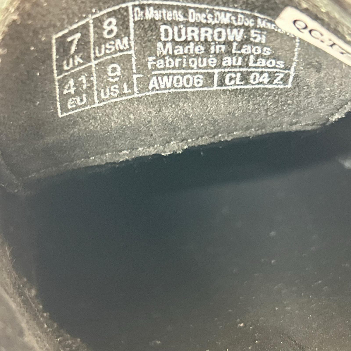 シューズ DURROW 5i UK7 ブラック
