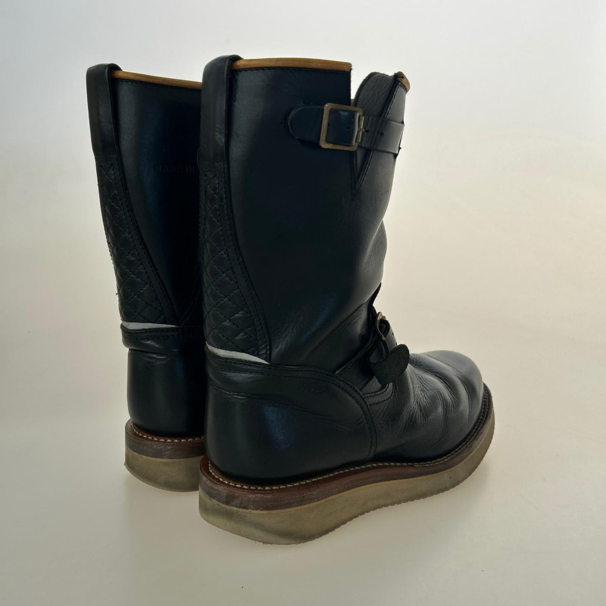 ブーツ made in gm japan × Ron herman ｴﾝｼﾞﾆｱﾌﾞｰﾂ ブラック