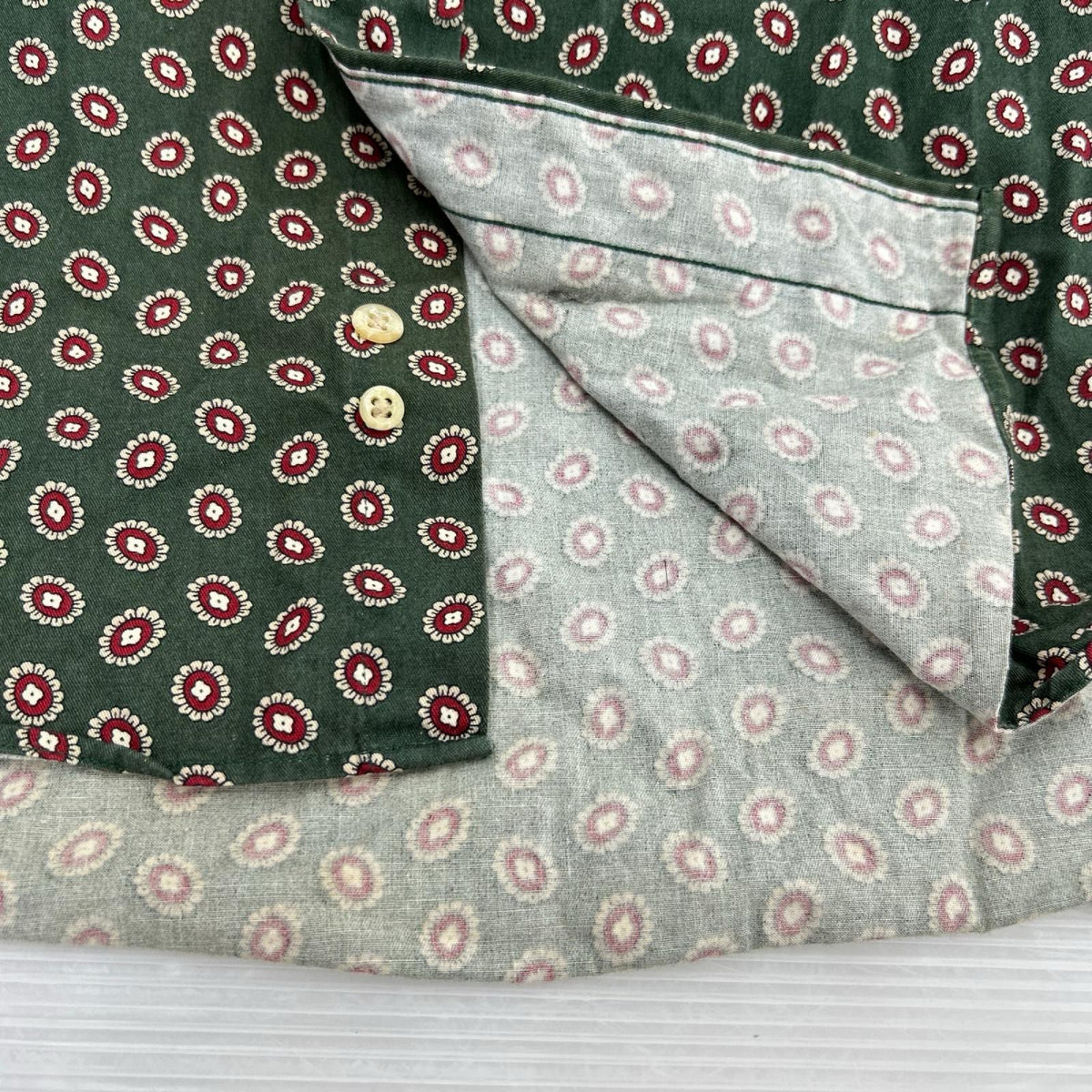 半袖シャツ 90s 総柄SSshirt L GRN L