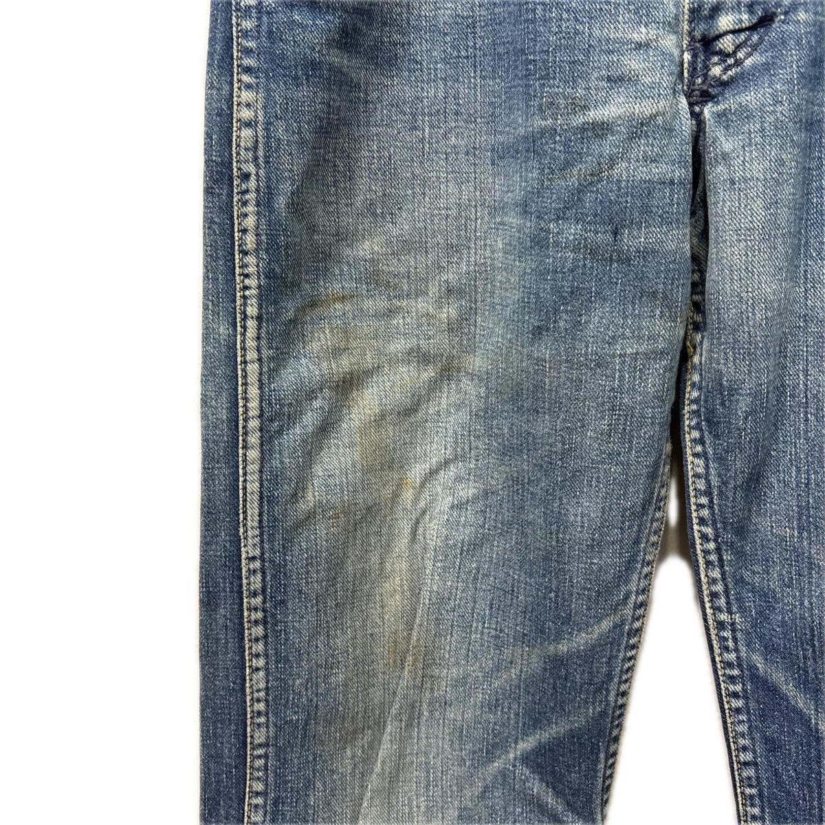 デニムパンツ 60s 斜めﾍﾞﾙ 11MWZ ﾃﾞﾆﾑﾊﾟﾝﾂ 青 (W30) 30 ブルー