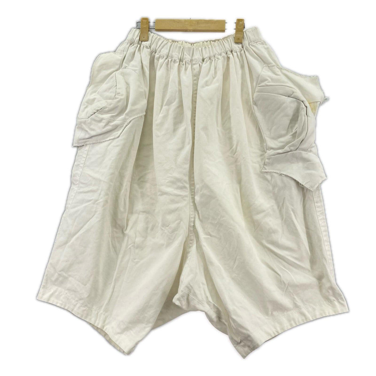 ショートパンツ COMME des GARCONS 変形ﾎﾟｹｯﾄ ﾁﾉｻﾙｴﾙｼｮｰﾂ S ホワイト