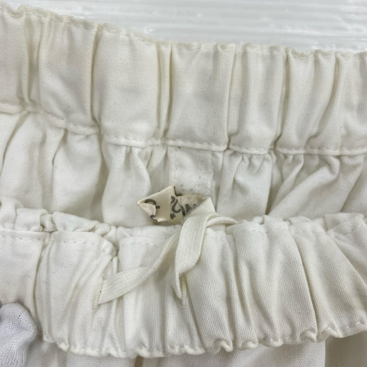 ショートパンツ COMME des GARCONS 変形ﾎﾟｹｯﾄ ﾁﾉｻﾙｴﾙｼｮｰﾂ S ホワイト