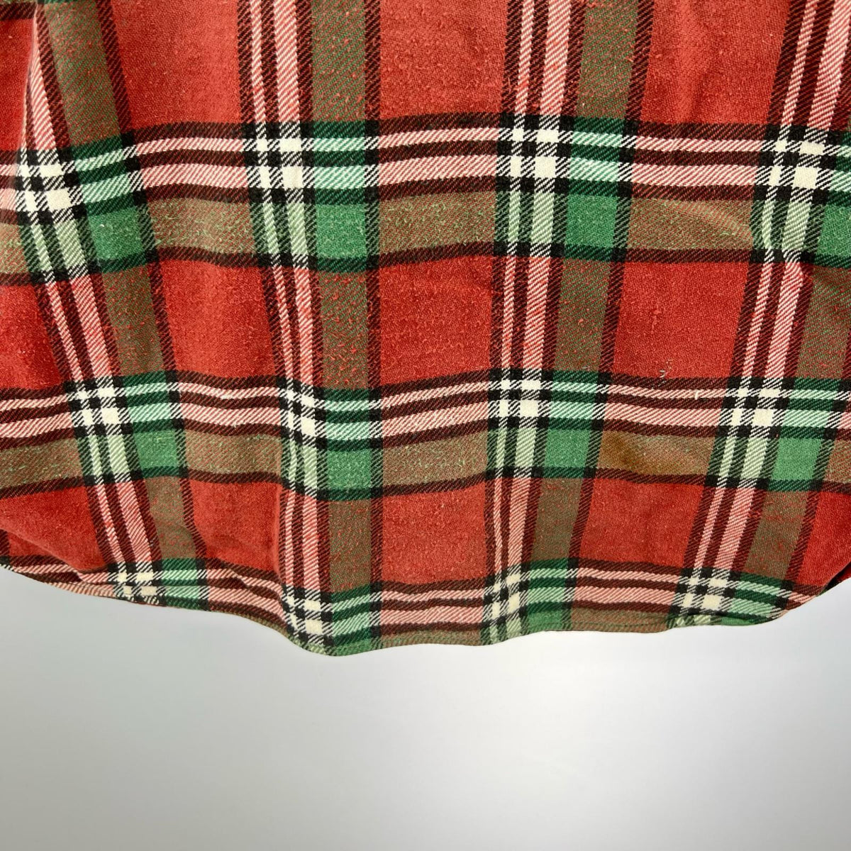 長袖シャツ Pilgrim 40s 50s マチ付きチェックネルシャツ RED (S) S
