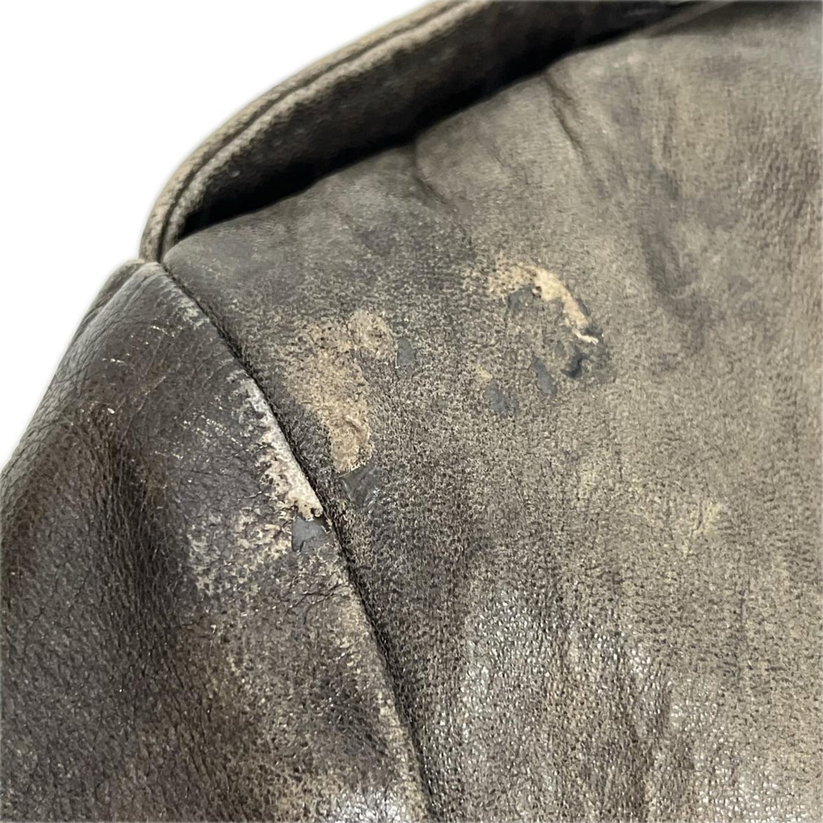 JEANS COUTURE レザー ミリタリージャケット ブラウン L