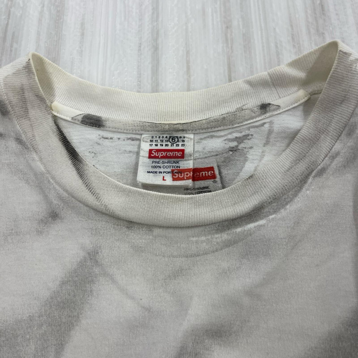 半袖Ｔシャツ ×MM6 BOX LOGO TEE SizeL L ホワイト