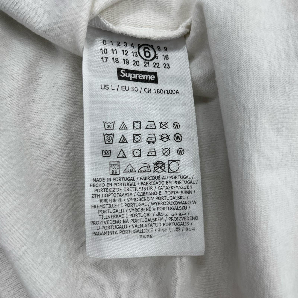 半袖Ｔシャツ ×MM6 BOX LOGO TEE SizeL L ホワイト