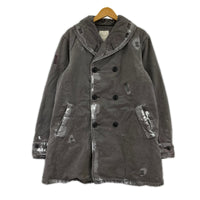 ジャケット 00s 初期 ペンキ加工 Pコート GRY M M グレー