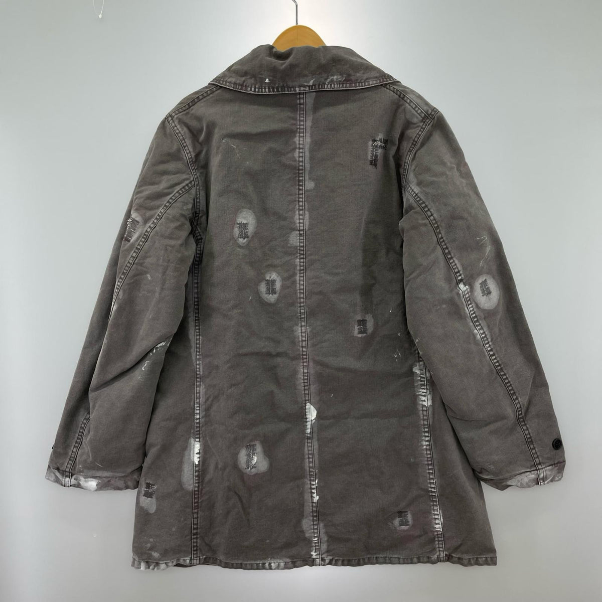 ジャケット 00s 初期 ペンキ加工 Pコート GRY M M グレー