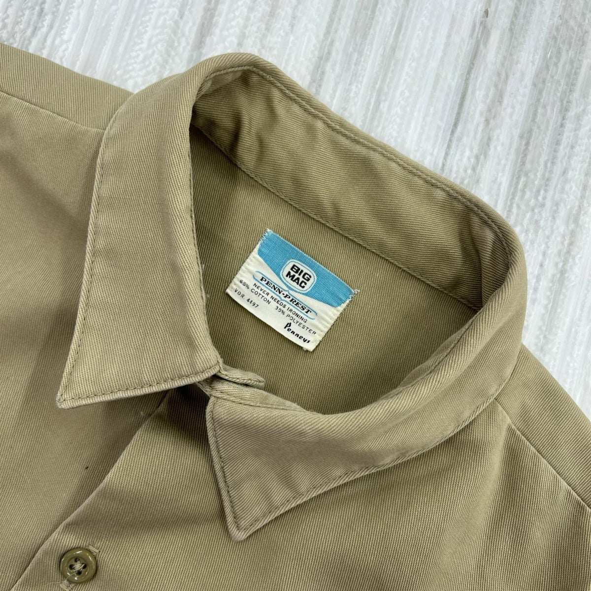 半袖シャツ BIG MAC 60s S/S ﾜｰｸｼｬﾂ BEG ベージュ