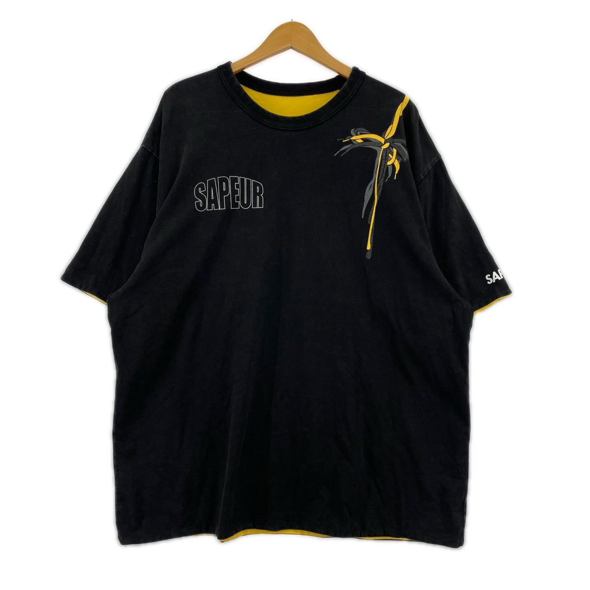 半袖Ｔシャツ ダブルフェイス 黒黄