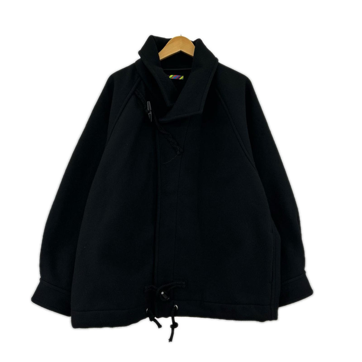ジャケット 1007AWCOAT02 DUFFLE SMOCKS COAT 黒 L L ブラック