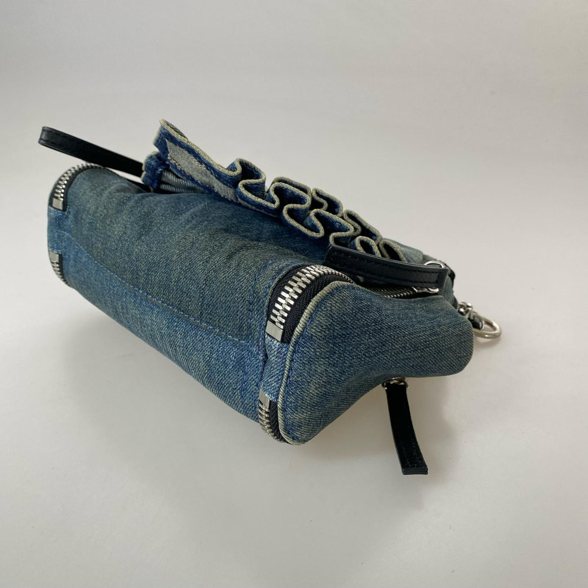 ショルダーバッグ ﾃﾞﾆﾑZIPｼｮﾙﾀﾞｰﾊﾞｯｸﾞ ブルー