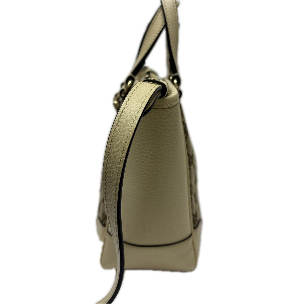 GUCCI/449241/GGｷｬﾝﾊﾞｽ×白ﾚｻﾞｰ/2wayﾊﾞｯｸﾞ 449241 493075