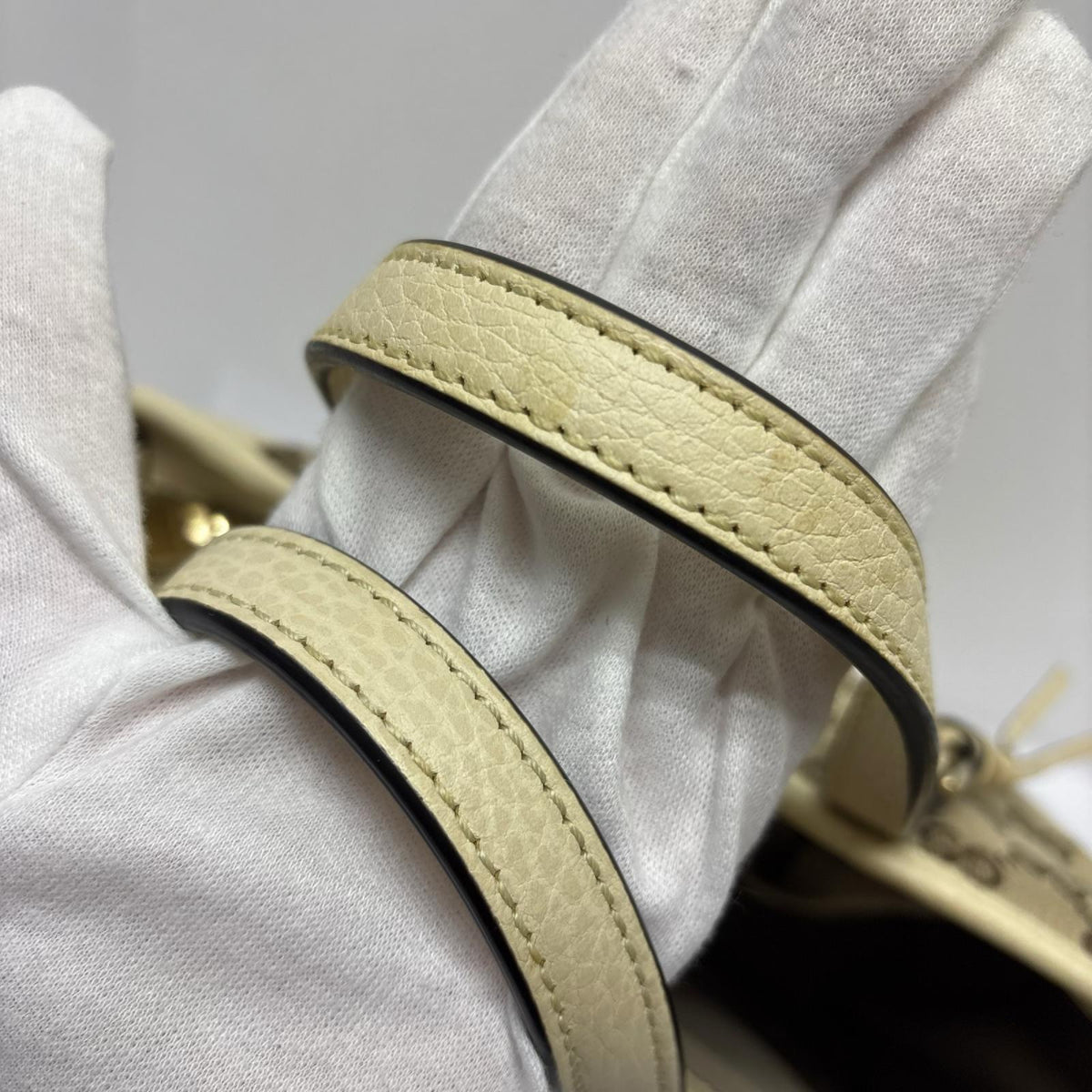 GUCCI/449241/GGｷｬﾝﾊﾞｽ×白ﾚｻﾞｰ/2wayﾊﾞｯｸﾞ 449241 493075