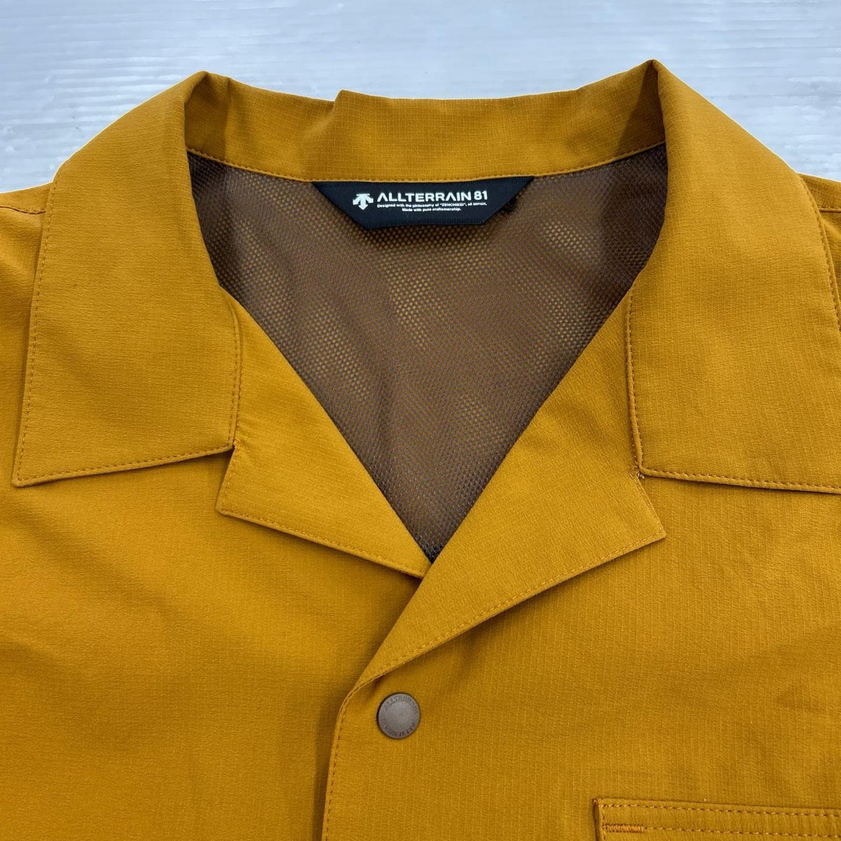 半袖シャツ ALLTERRAIN ｽﾄﾚｯﾁ ﾘｯﾌﾟｽﾄﾗｯﾌﾟ ﾗｲﾄS/Sｼｬﾂ 茶 M ブラウン