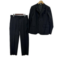セットアップ COMME des GARCONSHOMME DEUX 12AW DK-J002 ｽﾄﾗｲﾌﾟｾｯﾄｱｯﾌﾟ 黒 ブラック