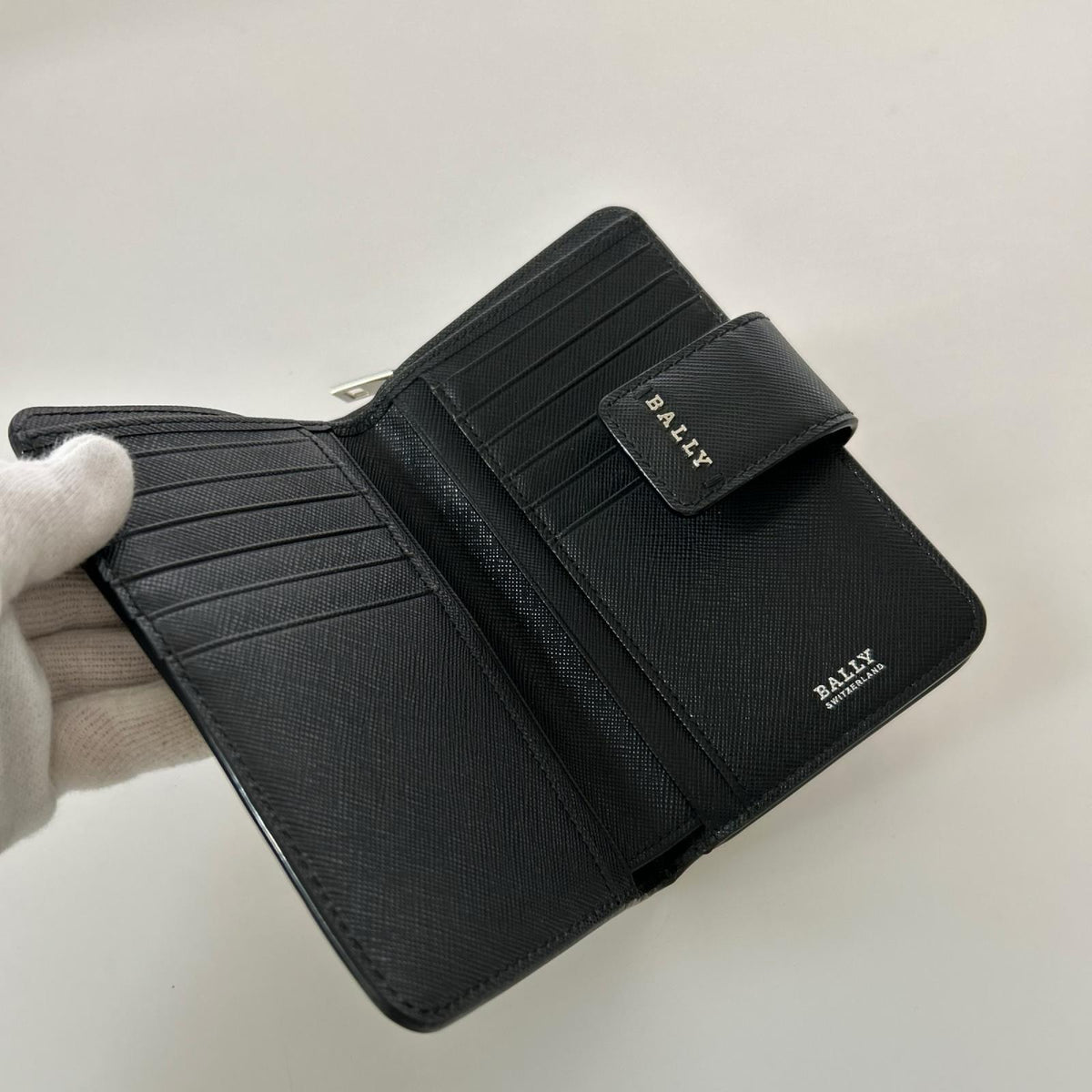 コンパクトウォレット BALLY 二つ折り財布 黒