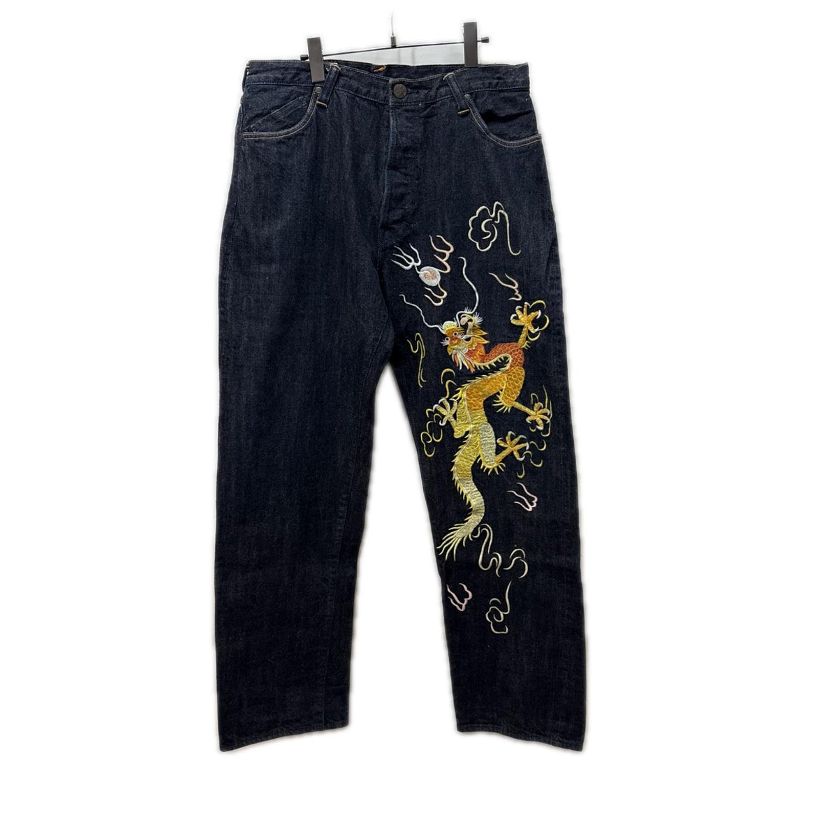 デニムパンツ Lot1962 虎×龍刺繍 ﾃﾞﾆﾑﾊﾟﾝﾂ (W35) 35 ネイビー
