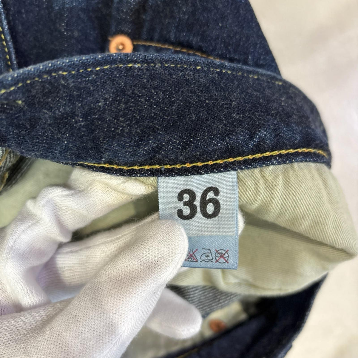 デニムパンツ 9103 ｶﾓﾒﾍﾟｲﾝﾄ ﾃﾞﾆﾑﾊﾟﾝﾂ (W36) 36 ブルー