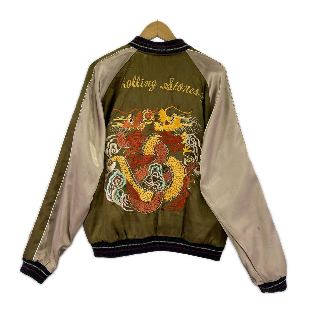 ジャケット テーラー東洋 ローリングストーンズコラボ スカジャン BLK (L) L