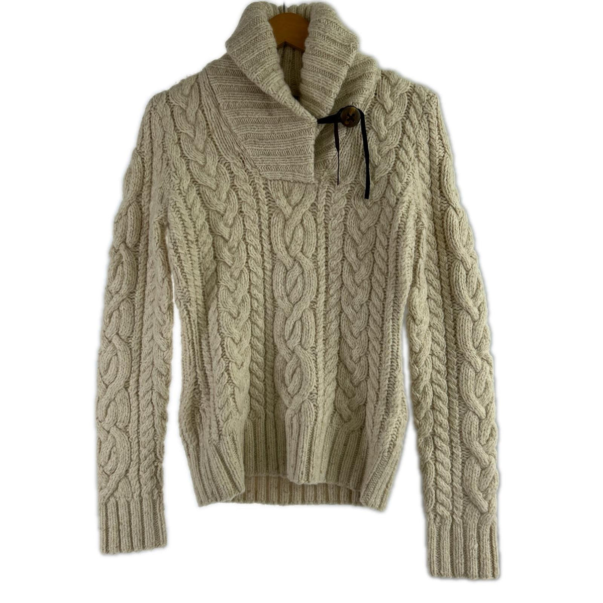 ニット HAND KNIT　ｹｰﾌﾞﾙ　S S ホワイト