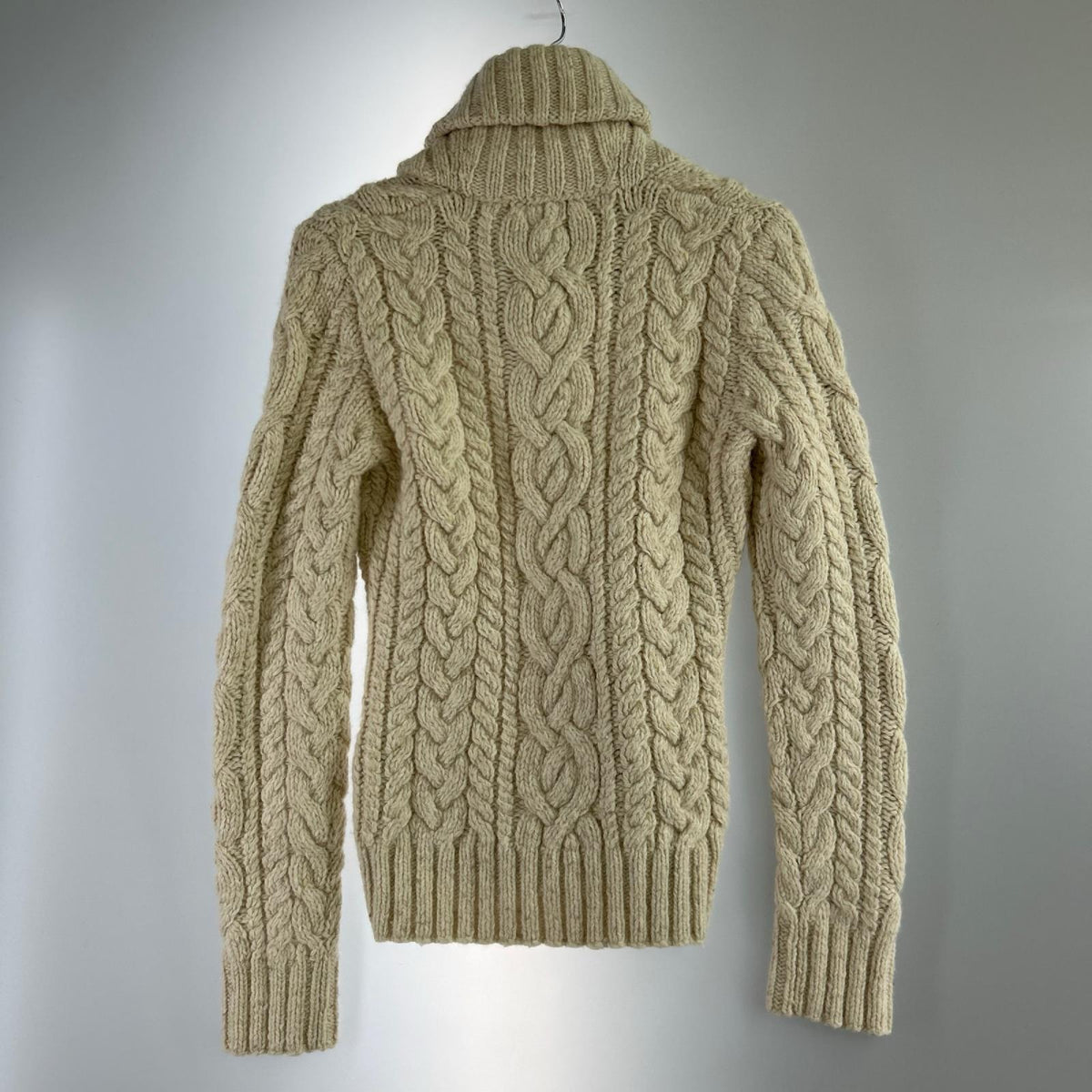 ニット HAND KNIT　ｹｰﾌﾞﾙ　S S ホワイト