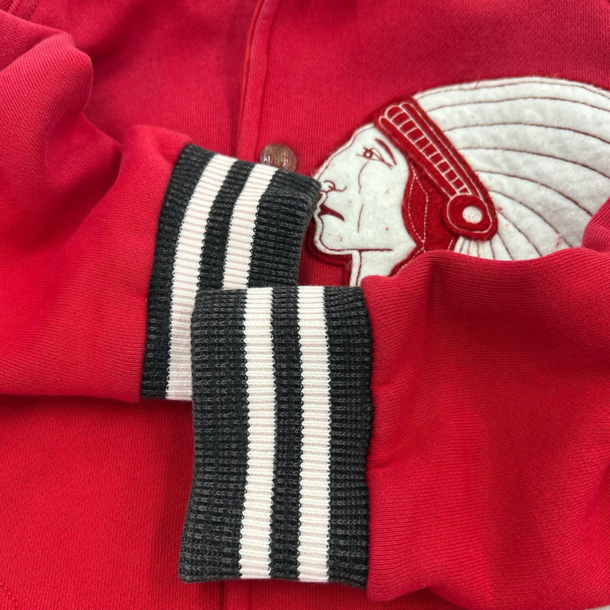 ジャケット ｽｳｪｯﾄ生地 ｽﾀｼﾞｬﾝ RED M M レッド