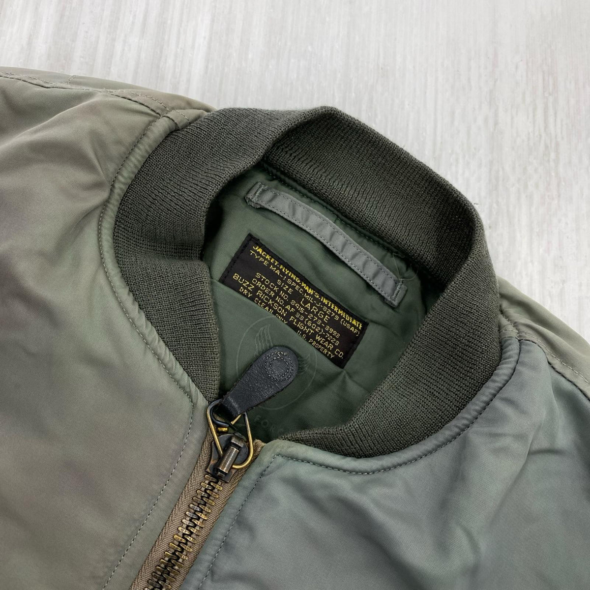 ジャケット MA-1 8279 8415-273-3993　ﾌﾗｲﾄｼﾞｬｹｯﾄ L グリーン