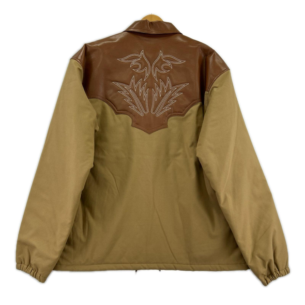 ジャケット Fake Leather Strech Blouson 48 ベージュ