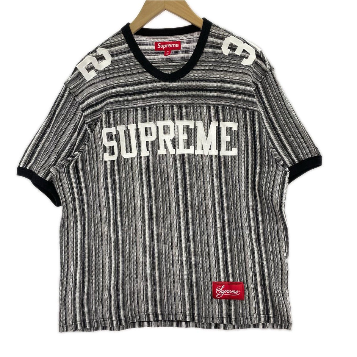 半袖Ｔシャツ Open knit football top BLACK SIZE:M M ブラック
