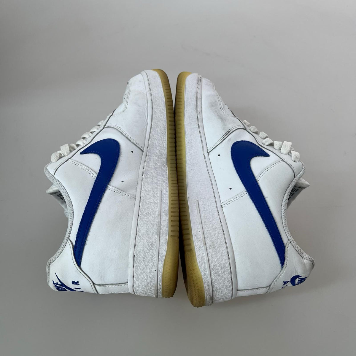 スニーカー AIR FORCE 1 NIKE BY YOU ﾎﾜｲﾄ ﾌﾞﾙｰ27.5cm 27.5cm (US9 1/2 UK9 EU45) ホワイト