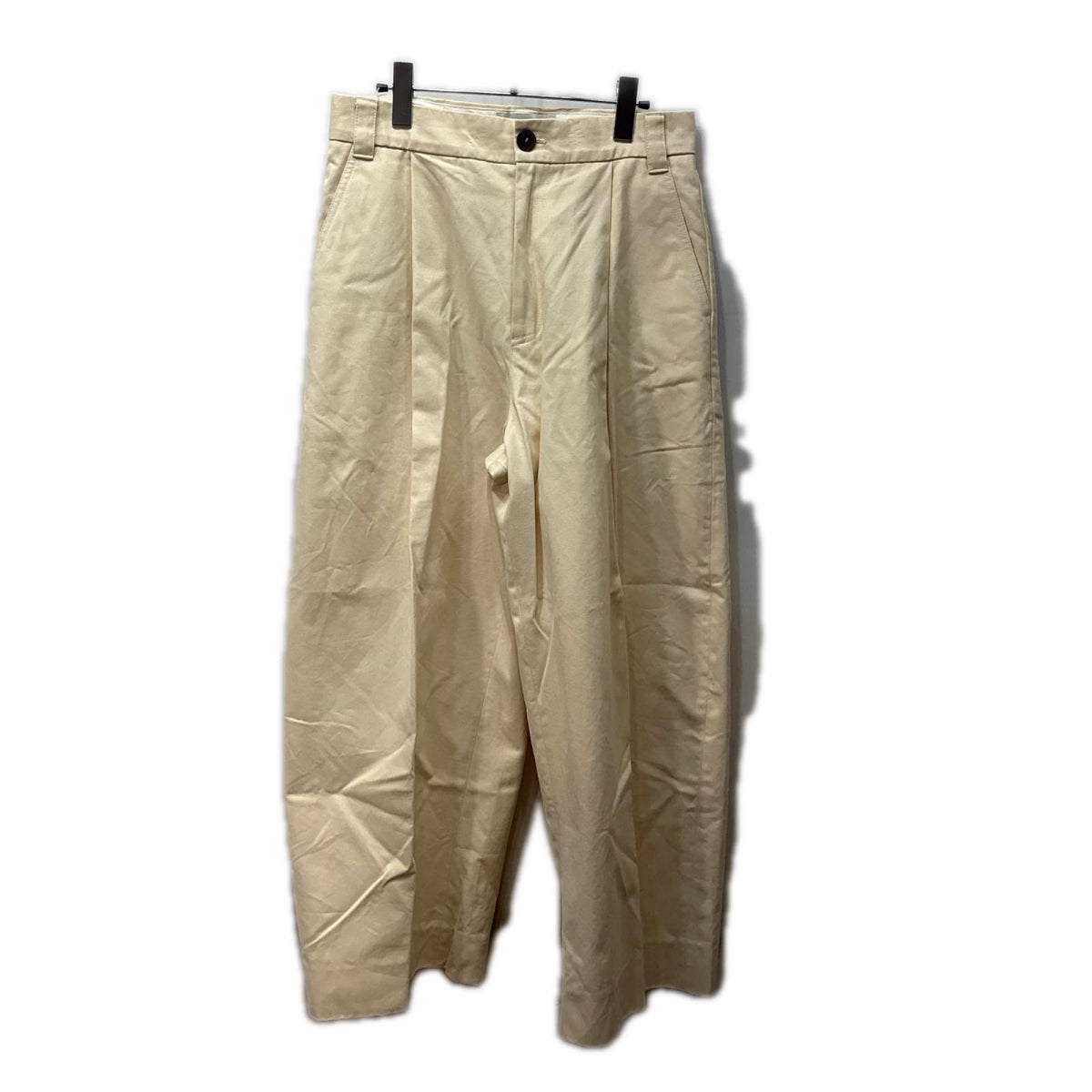 パンツ PEACHED COTTON TWILL 白 (S) S ベージュ