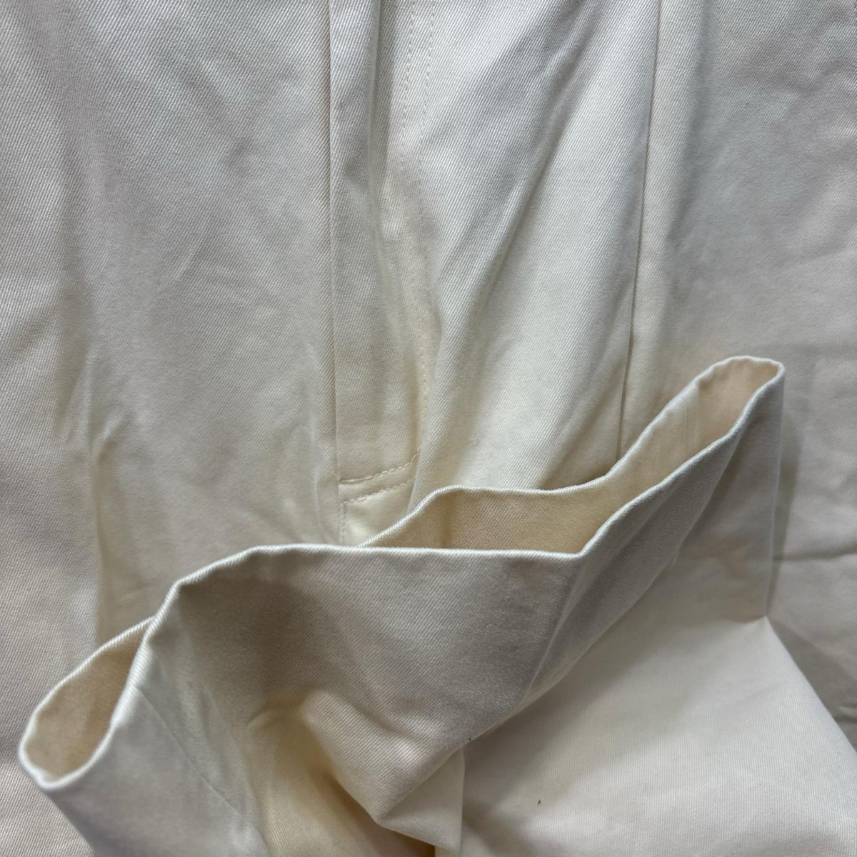 パンツ PEACHED COTTON TWILL 白 (S) S ベージュ
